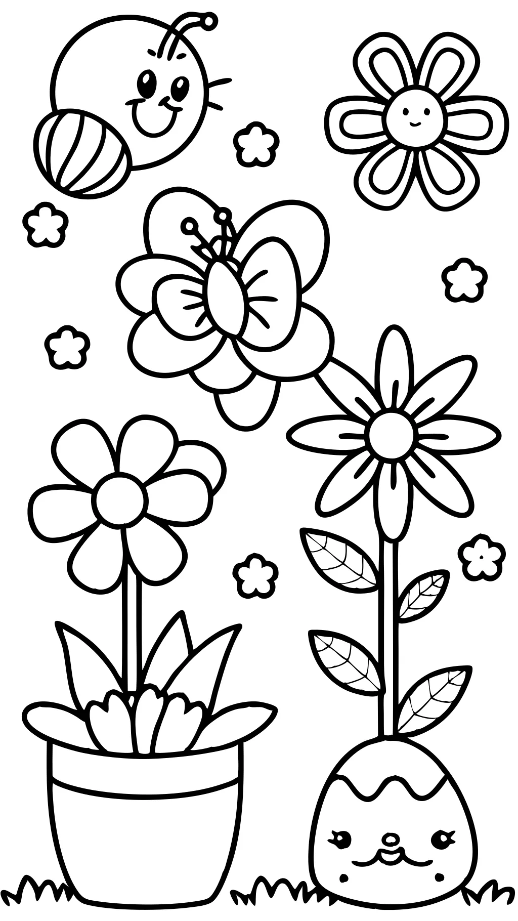 spring coloring pages free printable